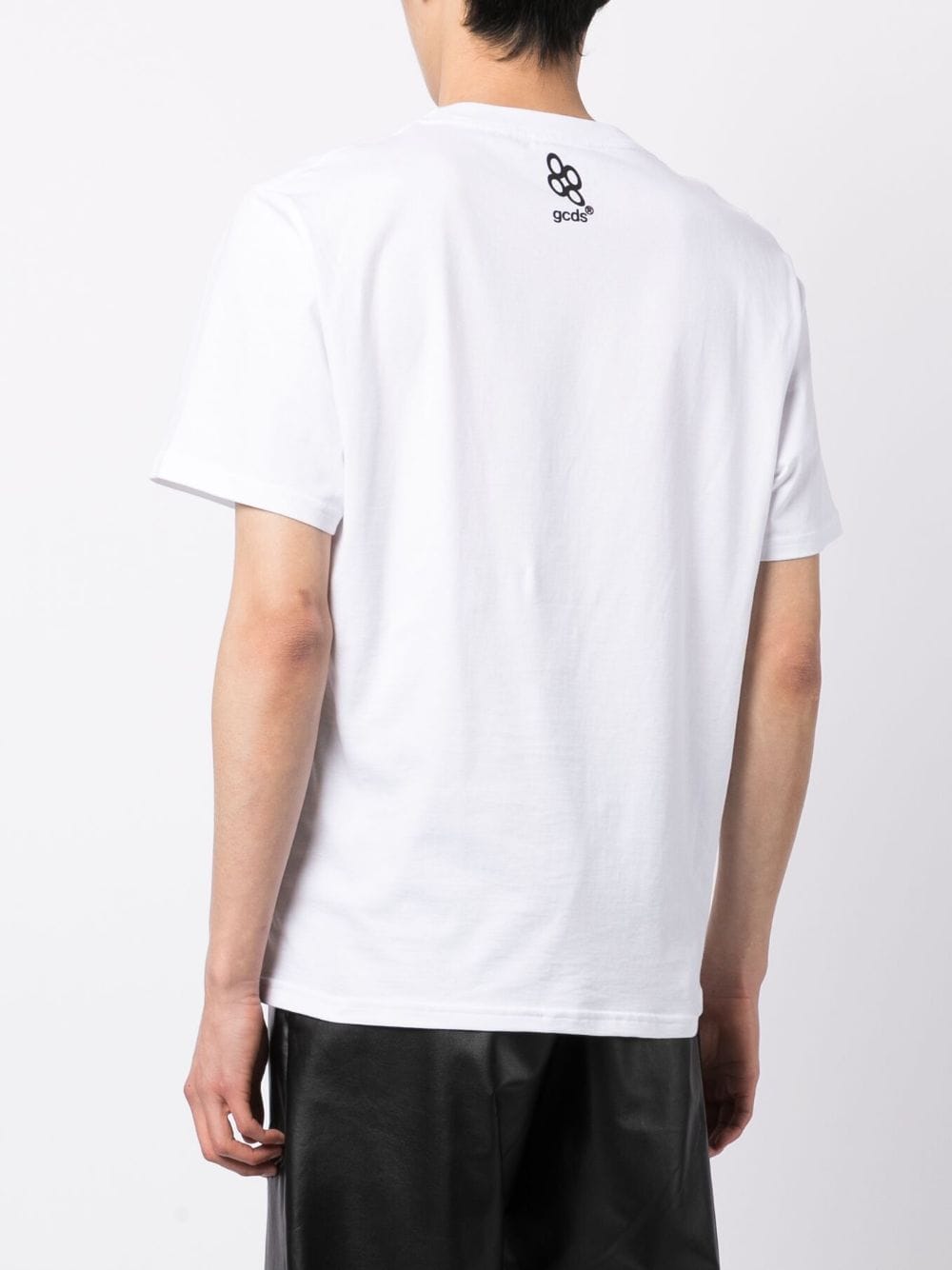 Shop Gcds Logo-print Cotton T-shirt In Weiss