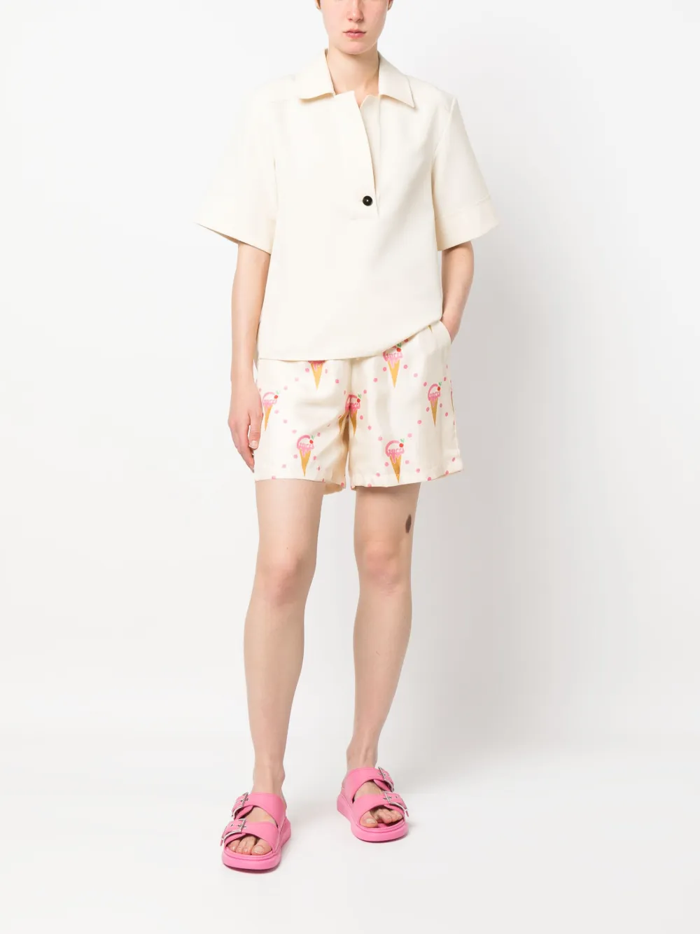 Gucci Zijden shorts - Beige