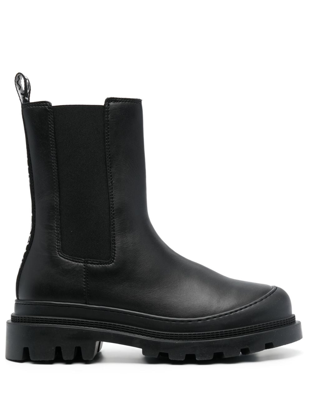 LOEWE logo-tab leather Chelsea ankle boots - Black