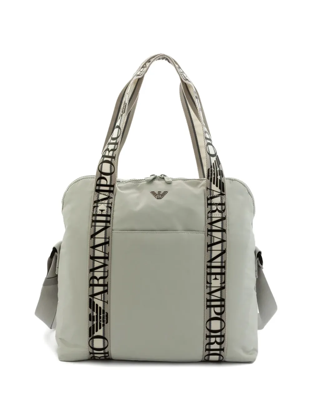 Emporio Armani Kids logo-print changing bag - Grigio