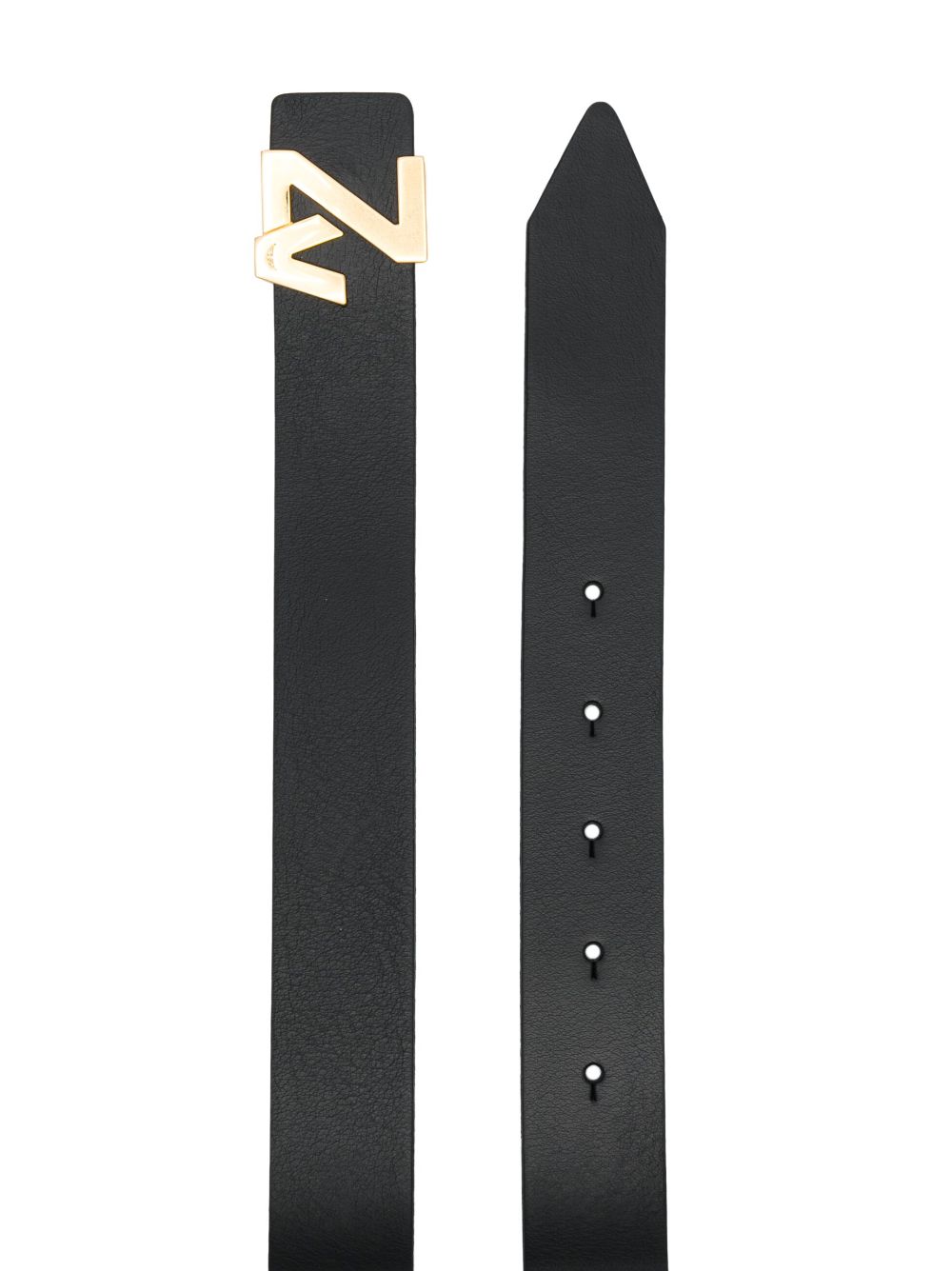 Shop Zadig & Voltaire Logo-plaque Leather Belt In Black