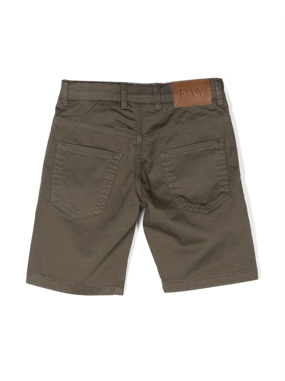 Shop Fay Tailored Cotton Shorts In Green