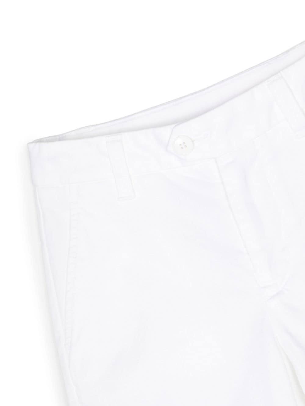 Shop Dondup Logo-plaque Plain Shorts In White