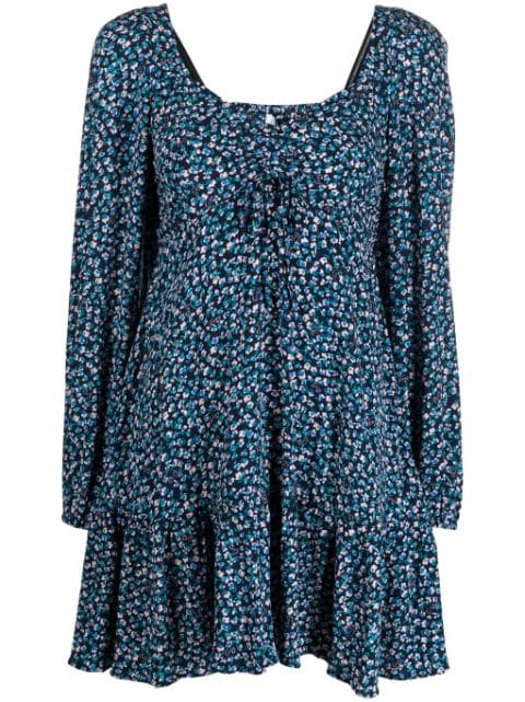 Tommy Jeans ditsy floral-print tiered dress