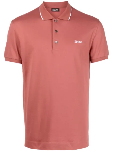 Zegna embroidered-logo polo shirt