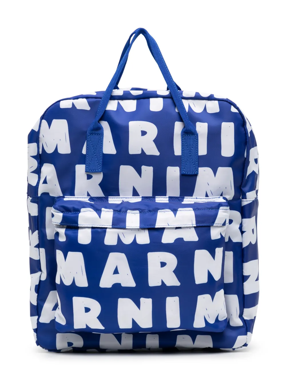 Marni Kids' Logo-print Backpack In Blue