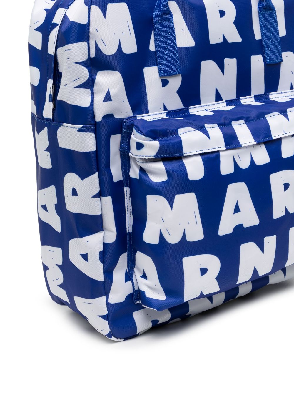 Marni Kids logo-print backpack - Blauw