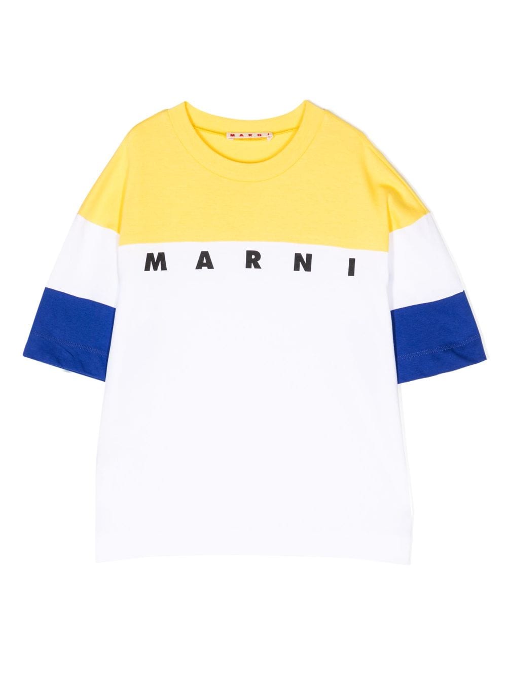 Marni Kids colour-block Cotton T-shirt - Farfetch