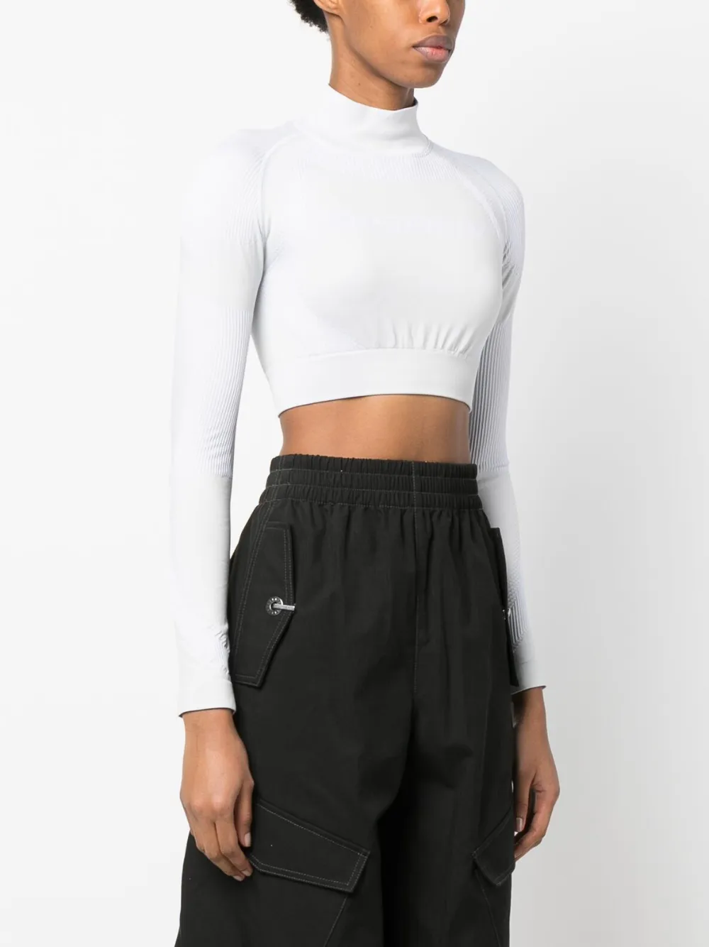 Misbhv Cropped Long Sleeve Top Farfetch