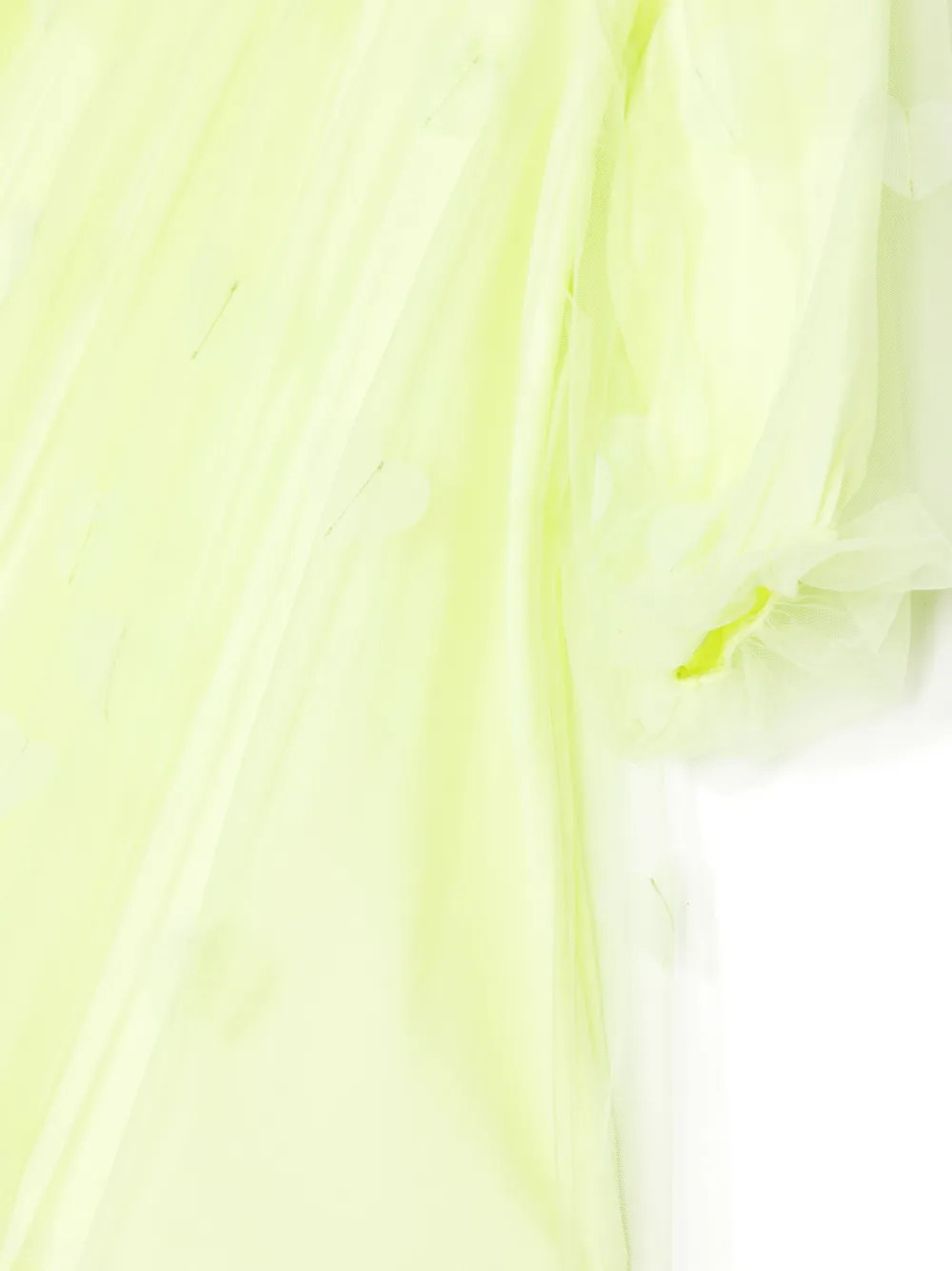 Jnby By Jnby Heart-motif Tulle Dress In Yellow