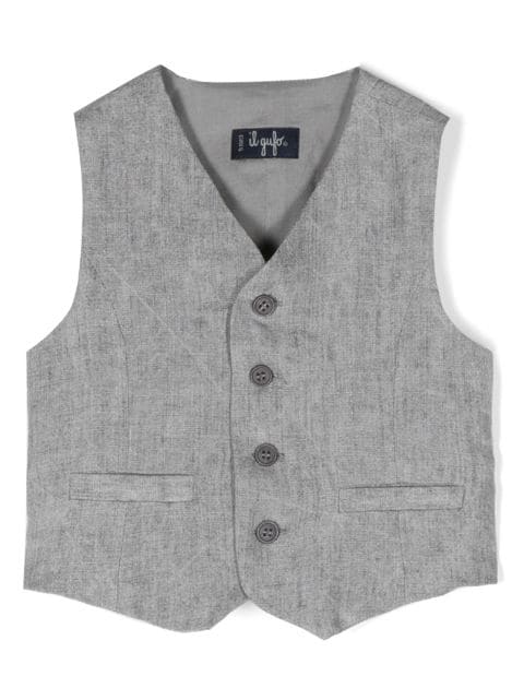 Il Gufo button-down V-neck waistcoat