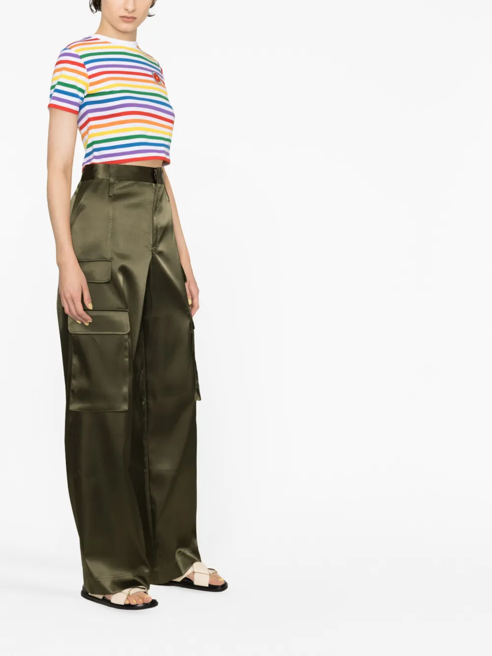 striped cropped T-Shirt