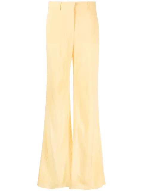 Sportmax pantalones acampanados con tiro alto
