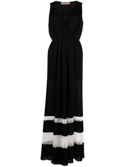 TWINSET ärmlös plisserad klänning