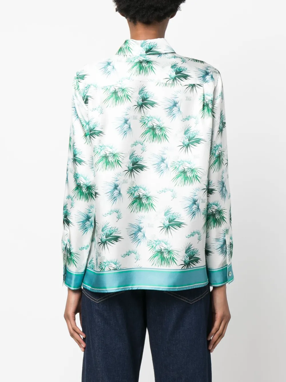 Max Mara Blouse met bloemenprint Wit