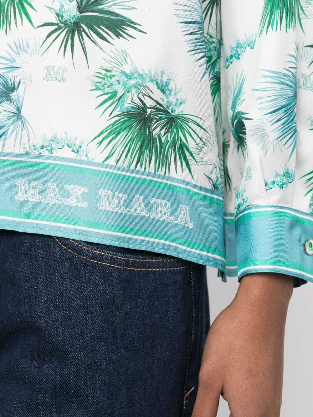 Max Mara Blouse met bloemenprint Wit