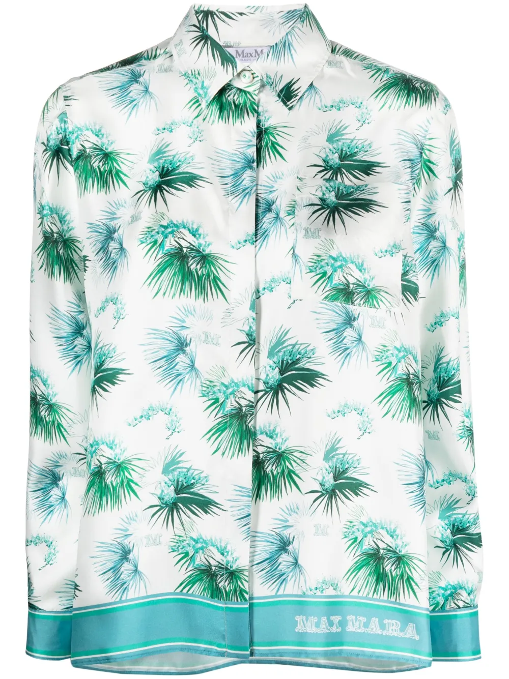 Max Mara Blouse met bloemenprint Wit
