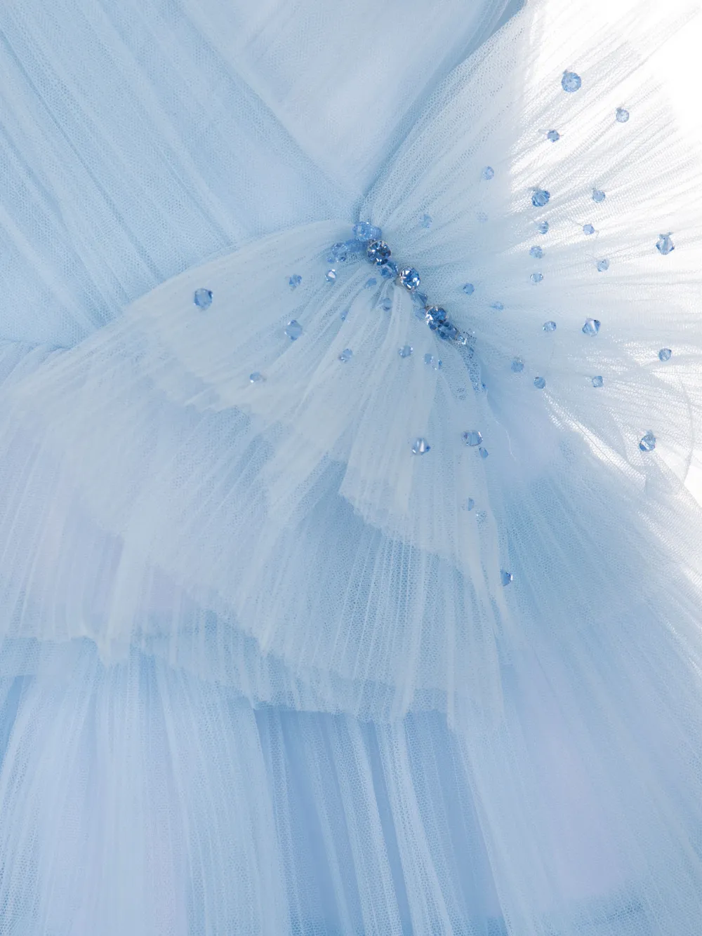 MARCHESA KIDS COUTURE Jurk verfraaid met kristallen - Blauw