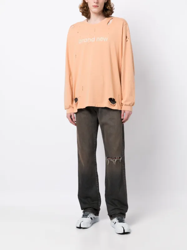 Doublet ダメージ スウェットシャツ | ブラウン | FARFETCH JP