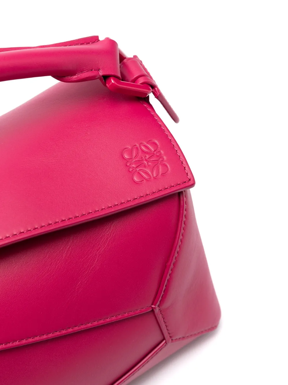 LOEWE Puzzle Edge leather tote bag Roze