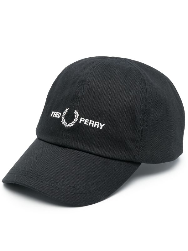 FRED PERRY ロゴキャップ ブラック - キャップ