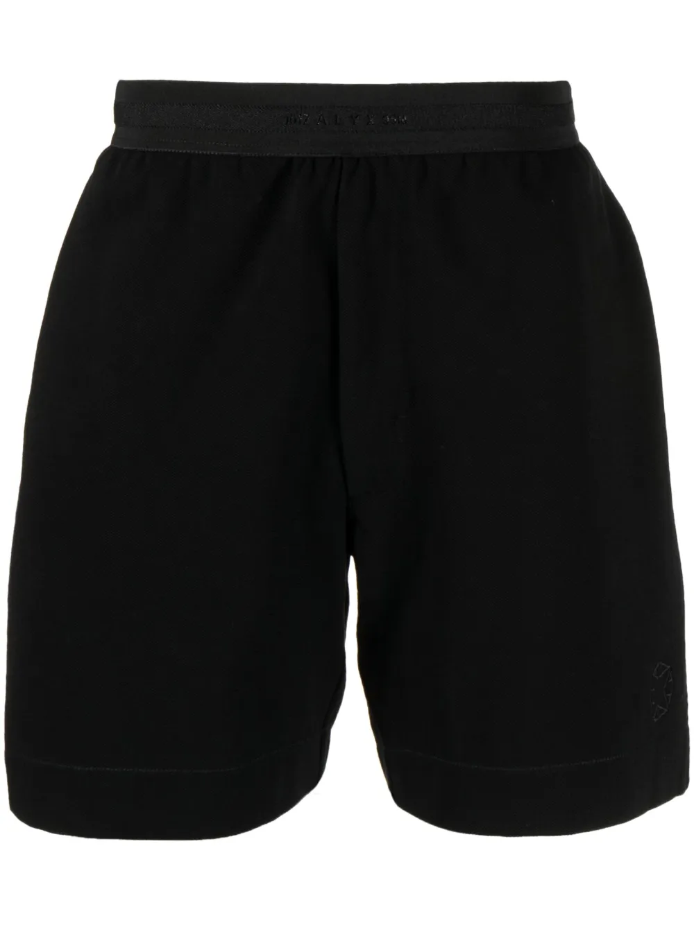 Alyx Piqué Shorts With Logo On The Waist In Black