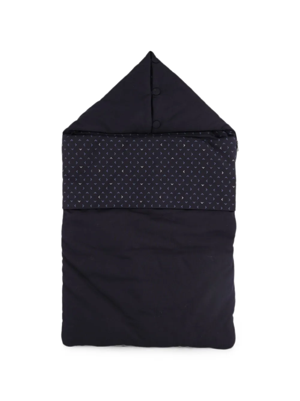Emporio Armani Kids logo-print hooded sleeping bag - Blu