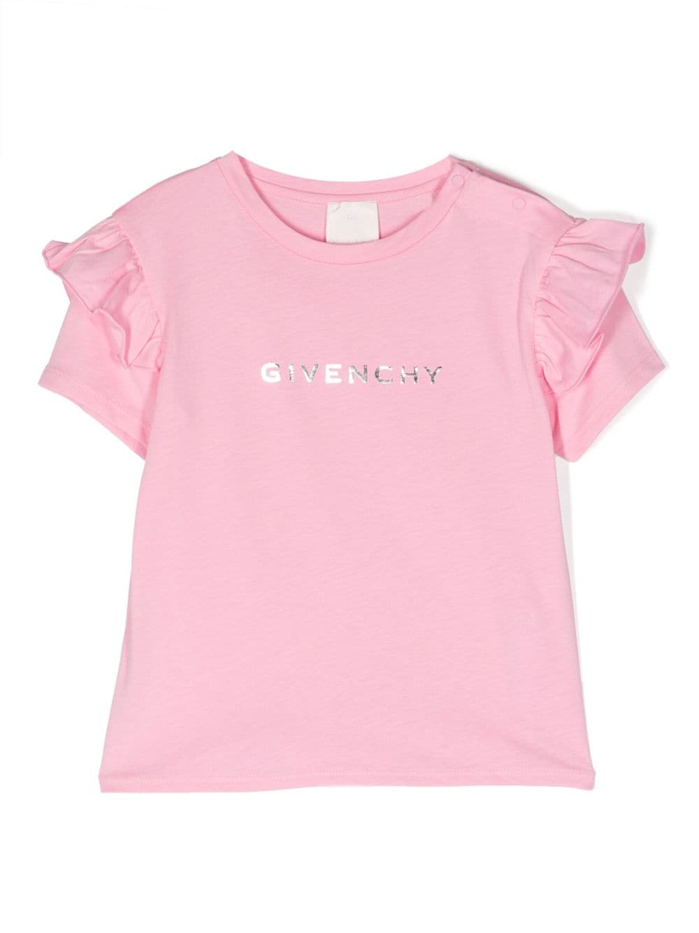 Givenchy Kids' Logo印花t恤 In Pink