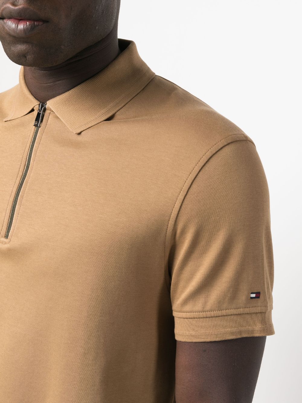 Shop Tommy Hilfiger Short-sleeve Polo Shirt In Braun