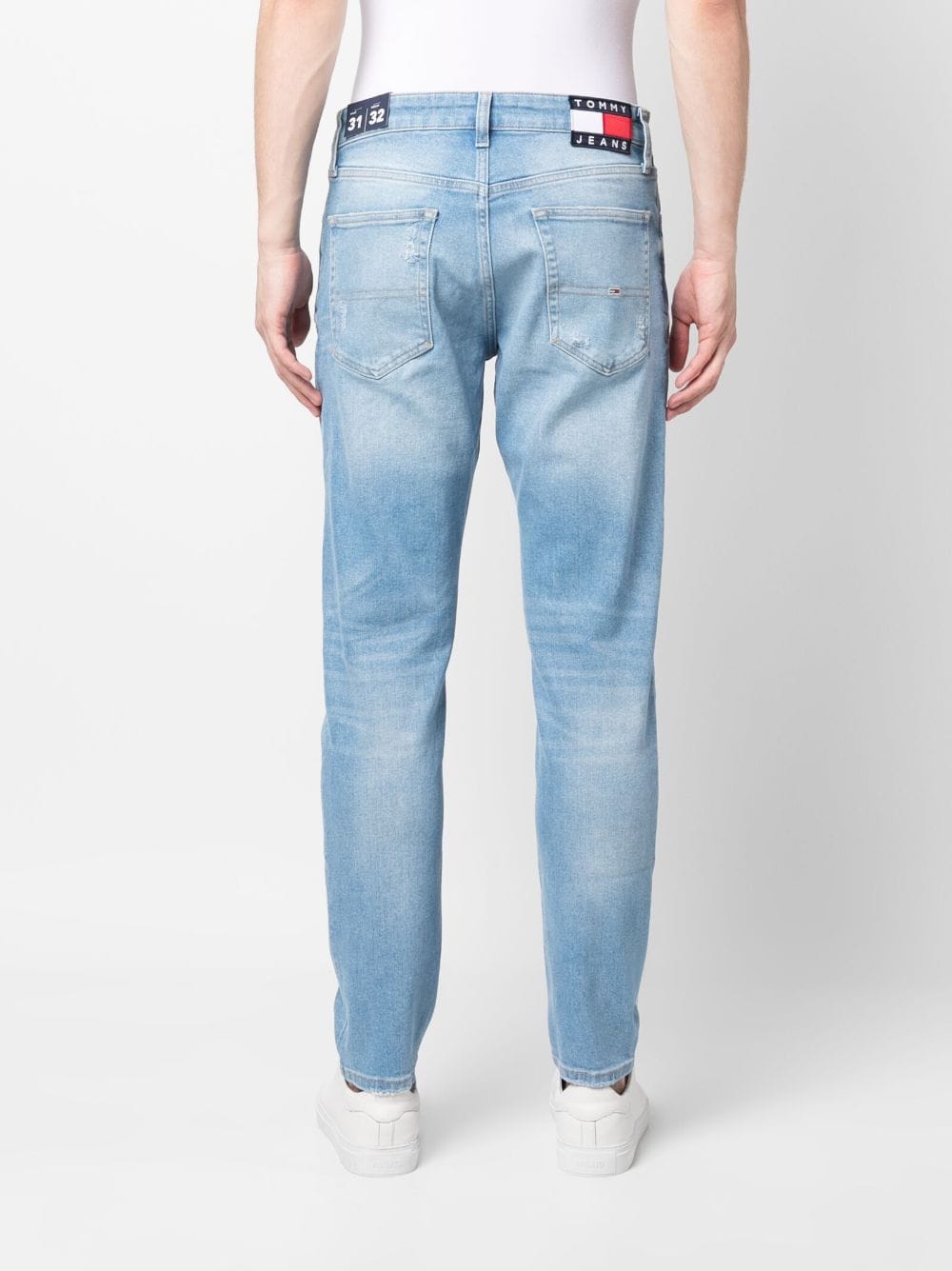 Shop Tommy Jeans Low-rise Slim-cut Jeans In Blue