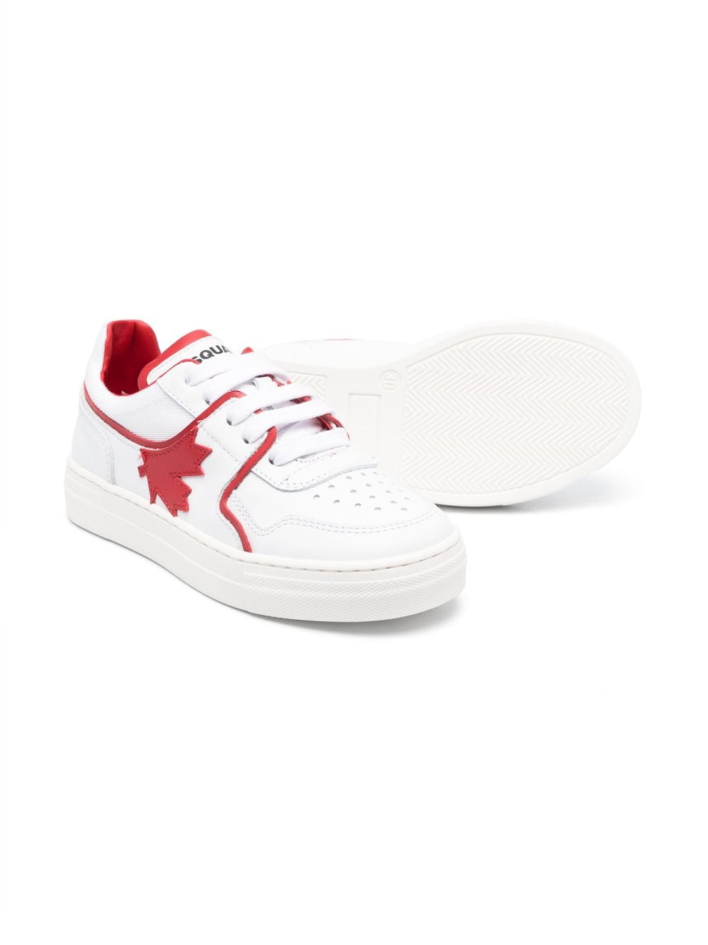 Shop Dsquared2 Maple Leaf-patch Sneakers In White