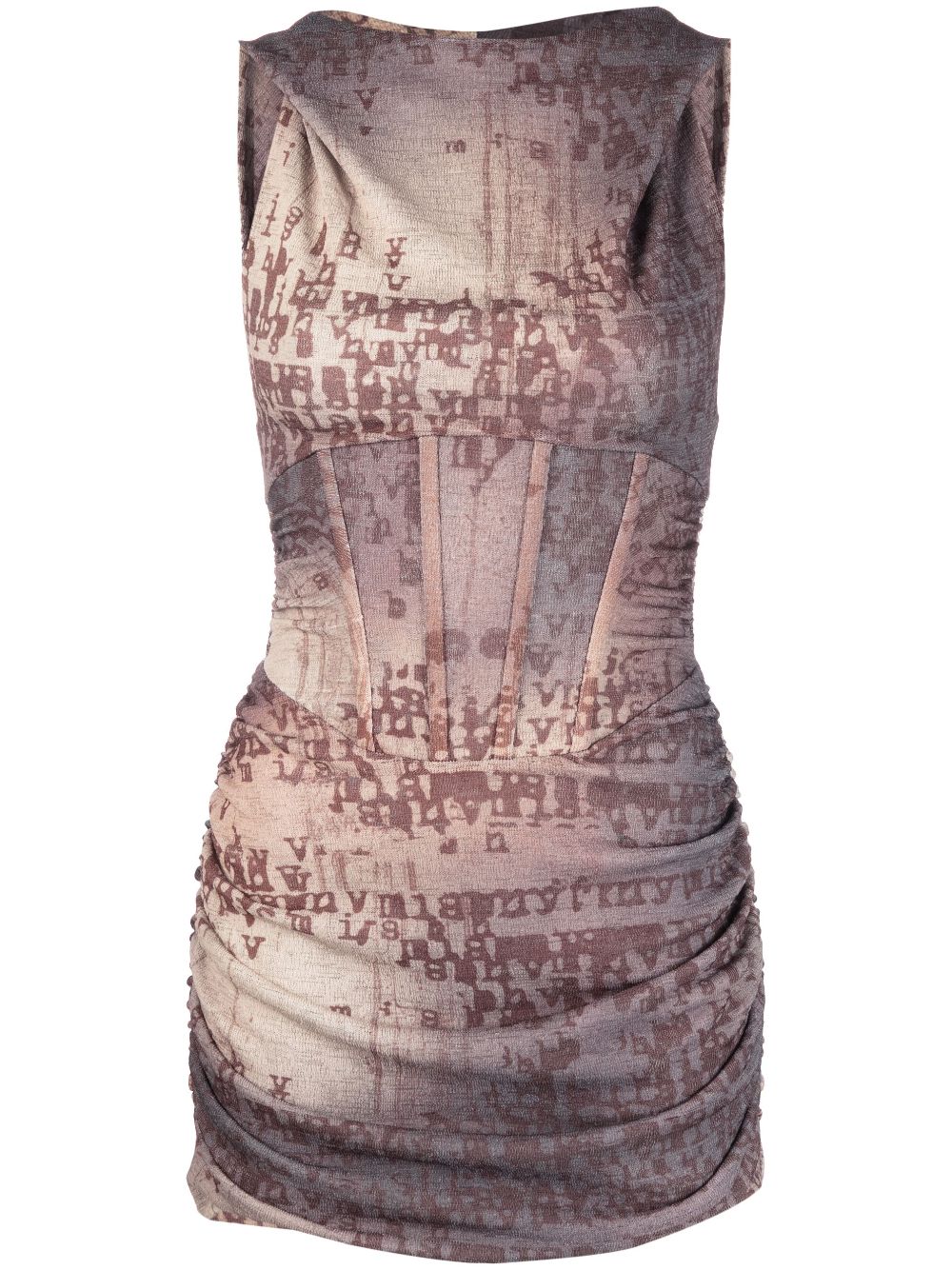 Image 1 of MISBHV Typewriter Corset mini dress