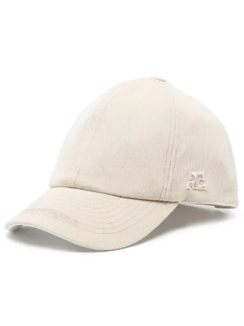 Courrèges embroidered-logo cotton cap 