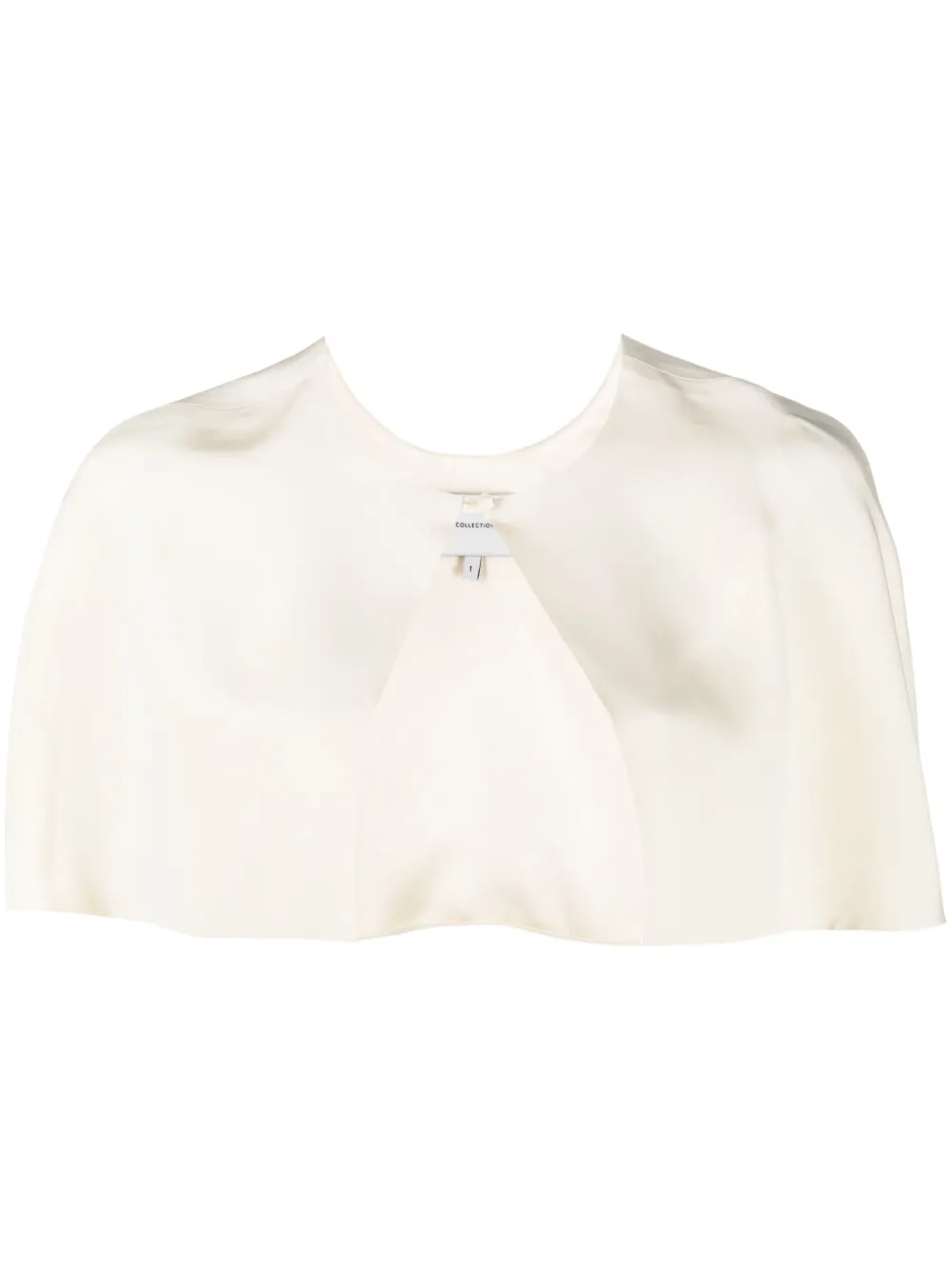 La Collection cropped silk top