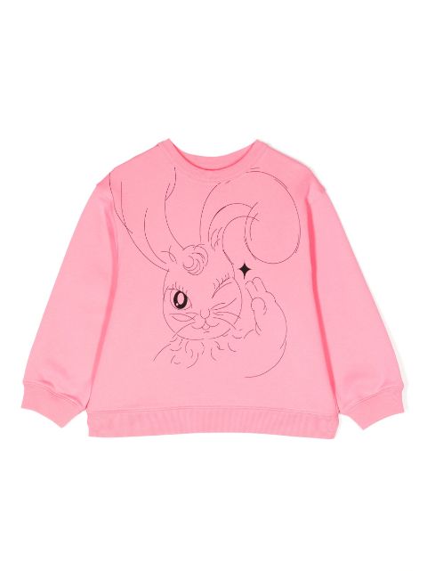 jnby by JNBY bunny-print long-sleeve sweater