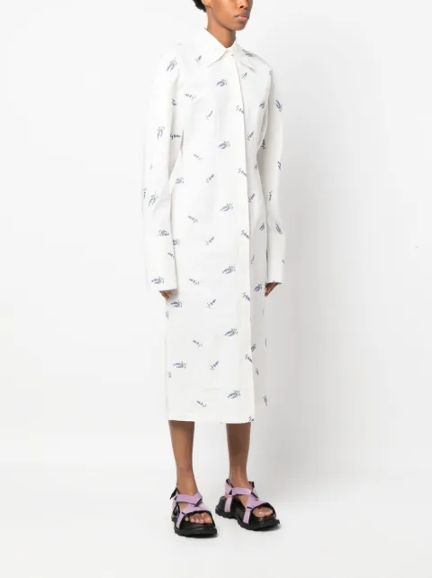 Sportmax floral-print shirt dress 2322211731600 - 2