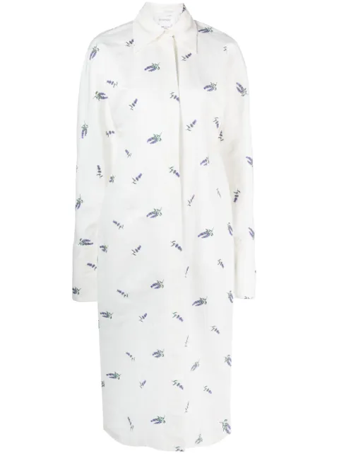 Sportmax floral-print shirt dress 2322211731600 - 0