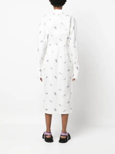 Sportmax floral-print shirt dress 2322211731600 - 3