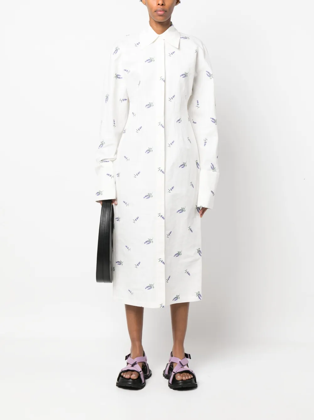Sportmax Blousejurk met bloemenprint - Beige