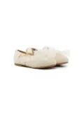 jnby by JNBY gathered-detail leather ballerinas - Neutrals