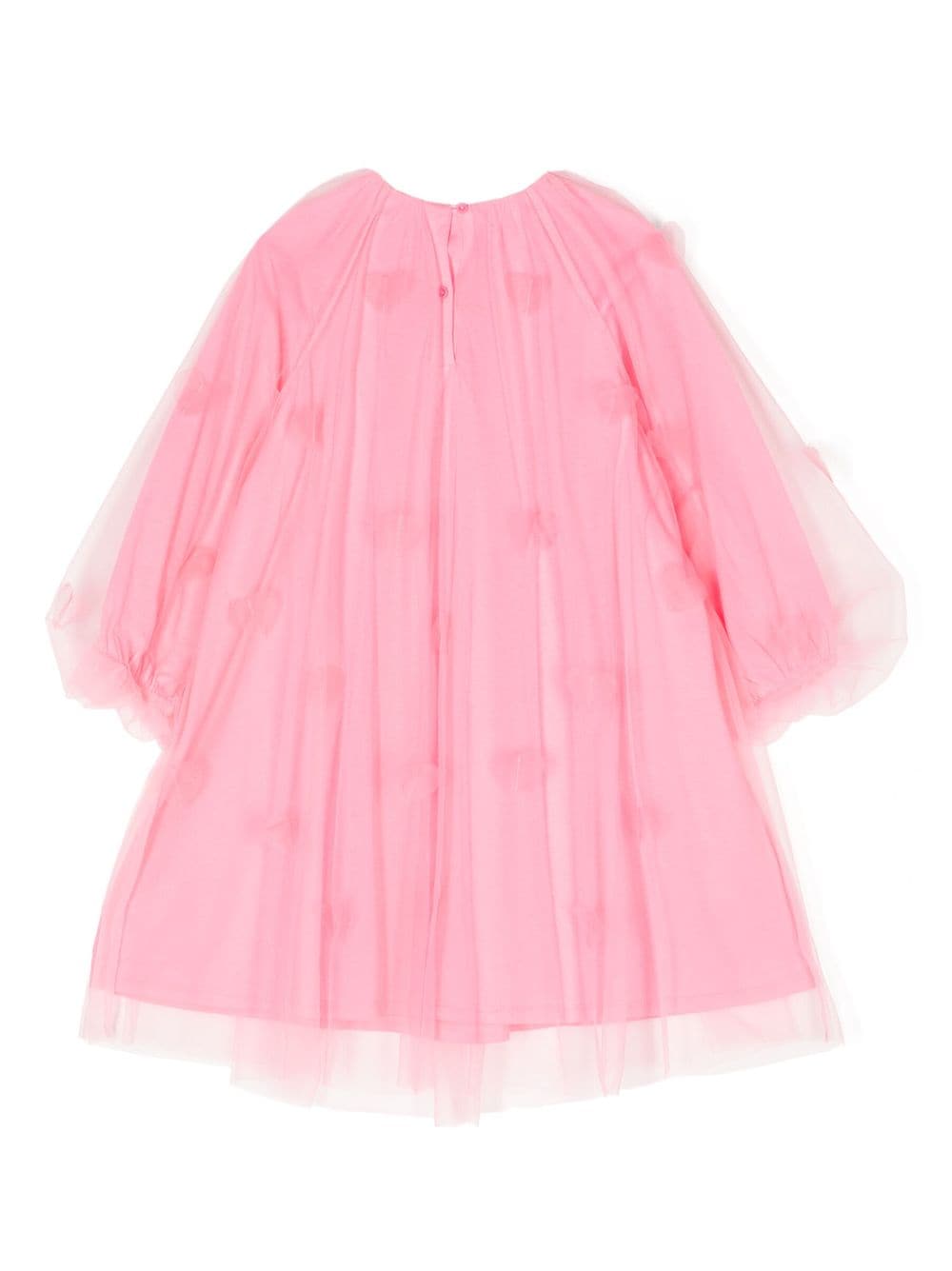 Shop Jnby By Jnby Heart-motif Tulle Dress In Pink