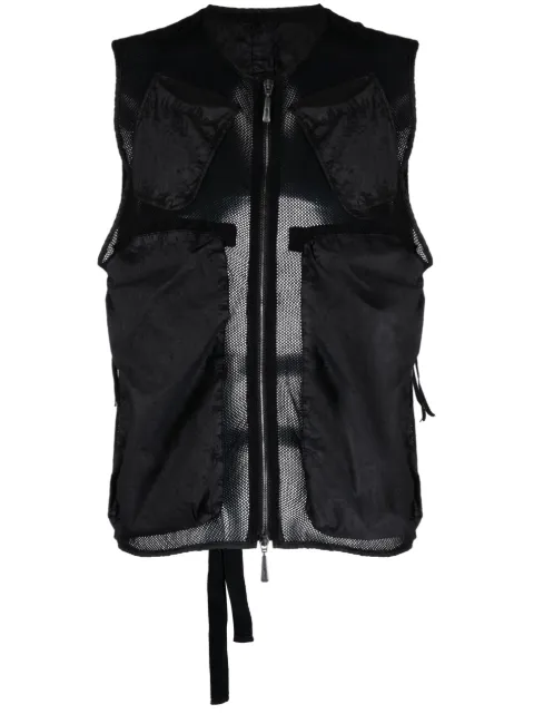 Masnada fully-perforated cotton waistcoat