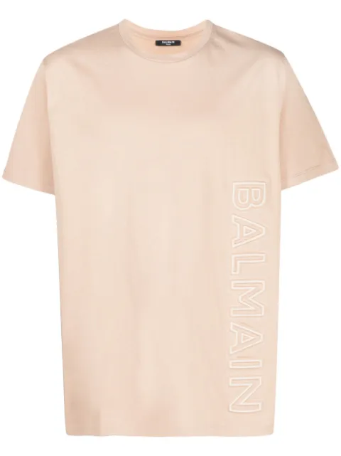 Balmain logo-embossed cotton T-shirt