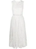 Self-Portrait beaded midi dress - White