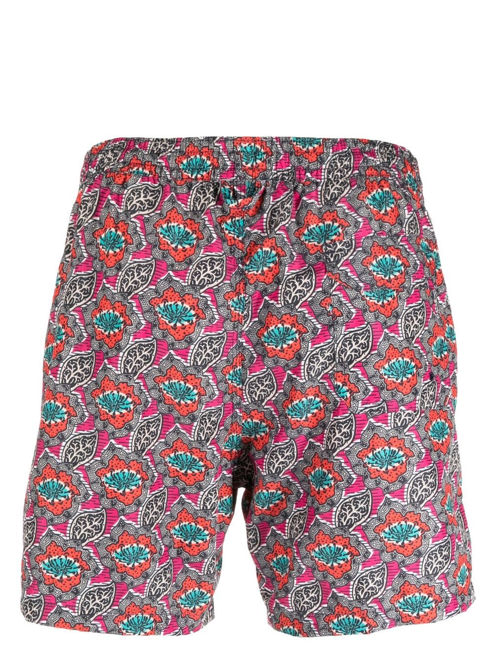 Shop Altea Floral-print Drawstring Swim Shorts In Black