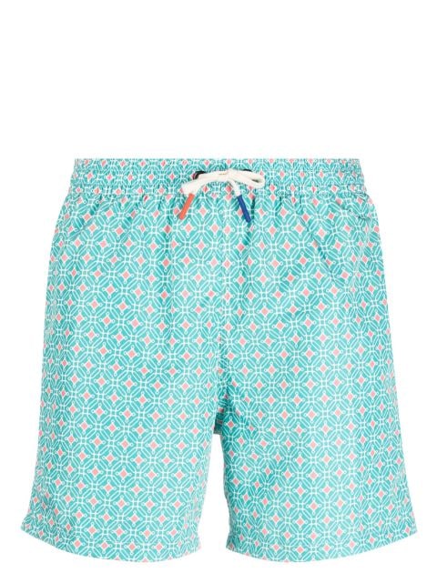 Altea geometric-print drawstring swim shorts