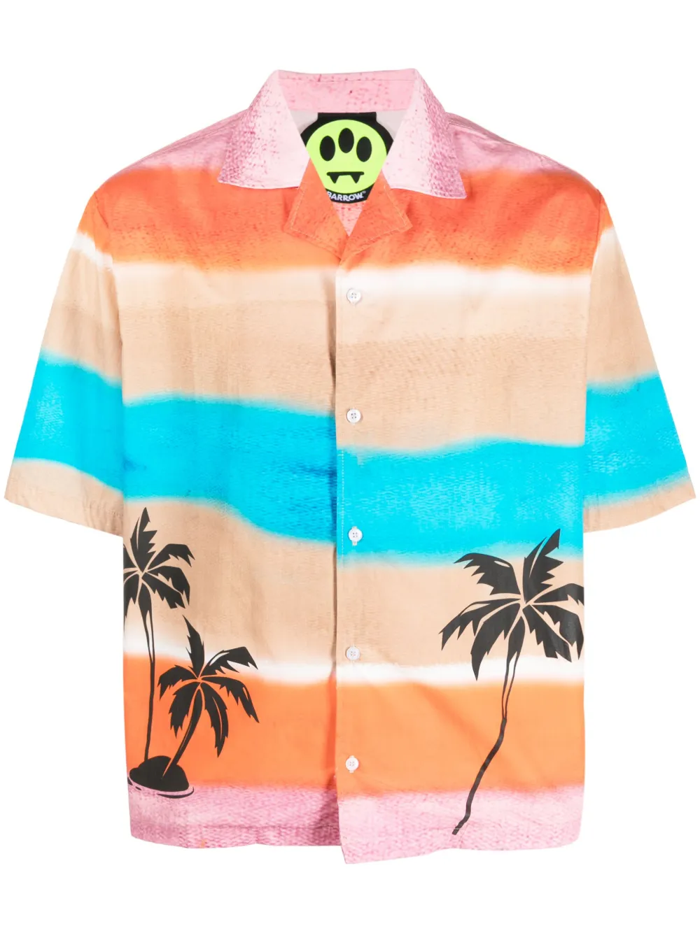 Barrow Palm Tree-print Shirt In Orange