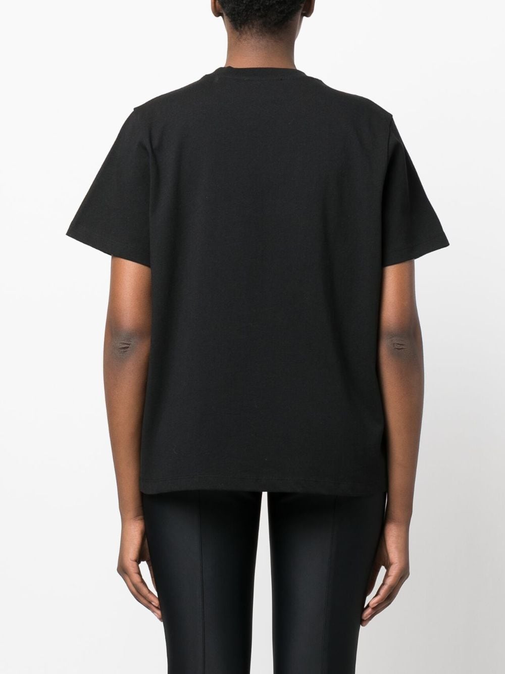 Shop Coperni Logo-print Cotton T-shirt In Black