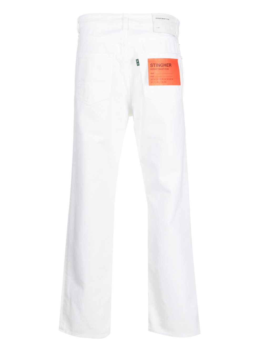 Department 5 logo-patch flared cotton jeans - White