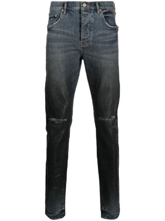 Purple Brand ripped-detail Skinny Jeans - Farfetch